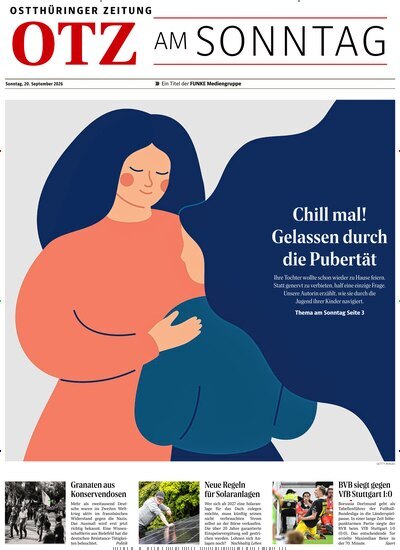 Titelbild der Ausgabe 38/2026 von Ostthüringer Zeitung OTZ am Sonntag. Diese Zeitschrift und viele weitere Zeitungsabos als Abo oder epaper bei United Kiosk online kaufen.