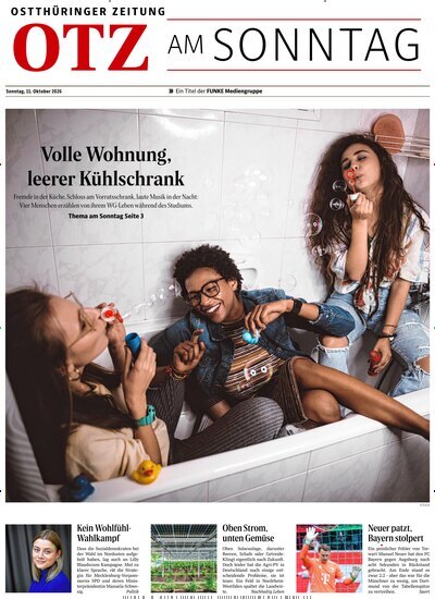 Titelbild der Ausgabe 41/2026 von Ostthüringer Zeitung OTZ am Sonntag. Diese Zeitschrift und viele weitere Zeitungsabos als Abo oder epaper bei United Kiosk online kaufen.
