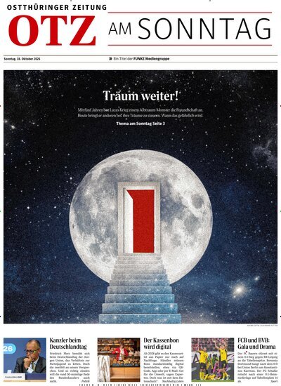 Titelbild der Ausgabe 42/2026 von Ostthüringer Zeitung OTZ am Sonntag. Diese Zeitschrift und viele weitere Zeitungsabos als Abo oder epaper bei United Kiosk online kaufen.