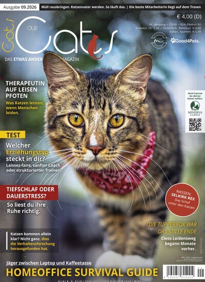 Titelbild der Ausgabe 9/2026 von Our Cats. Diese Zeitschrift und viele weitere Elternzeitschriften und Tierzeitschriften als Abo oder epaper bei United Kiosk online kaufen.