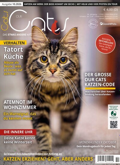 Titelbild der Ausgabe 10/2026 von Our Cats. Diese Zeitschrift und viele weitere Elternzeitschriften und Tierzeitschriften als Abo oder epaper bei United Kiosk online kaufen.