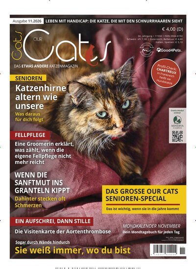 Titelbild der Ausgabe 11/2026 von Our Cats. Diese Zeitschrift und viele weitere Elternzeitschriften und Tierzeitschriften als Abo oder epaper bei United Kiosk online kaufen.