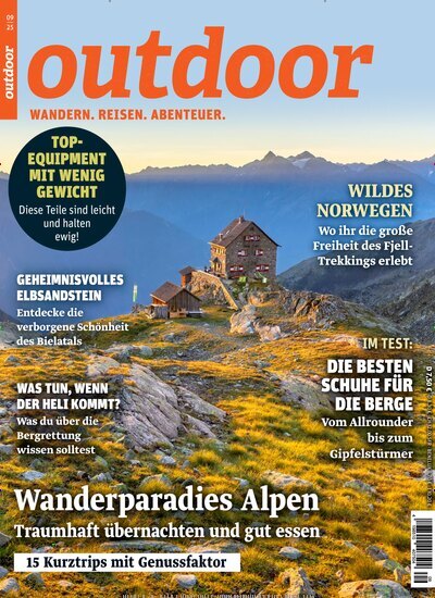 Titelbild der Ausgabe 9/2025 von Outdoor. Diese Zeitschrift und viele weitere Sportmagazine als Abo oder epaper bei United Kiosk online kaufen.