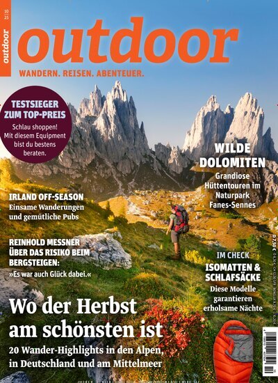Titelbild der Ausgabe 10/2025 von Outdoor. Diese Zeitschrift und viele weitere Sportmagazine als Abo oder epaper bei United Kiosk online kaufen.