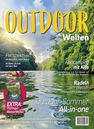 Titelbild der Ausgabe 1/2025 von OutdoorWelten. Diese Zeitschrift und viele weitere Sportmagazine als Abo oder epaper bei United Kiosk online kaufen.