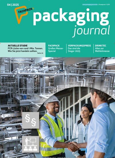 Titelbild der Ausgabe 4/2025 von packaging journal. Diese Zeitschrift und viele weitere Industriemagazine und Handwerkmagazine als Abo oder epaper bei United Kiosk online kaufen.