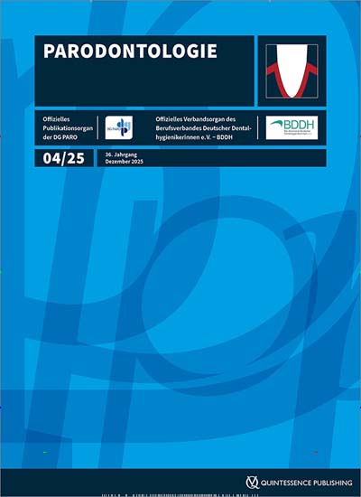 Titelbild der Ausgabe 1/2026 von Parodontologie. Diese Zeitschrift und viele weitere Pflegezeitschriften und medizinische Fachzeitschriften als Abo oder epaper bei United Kiosk online kaufen.