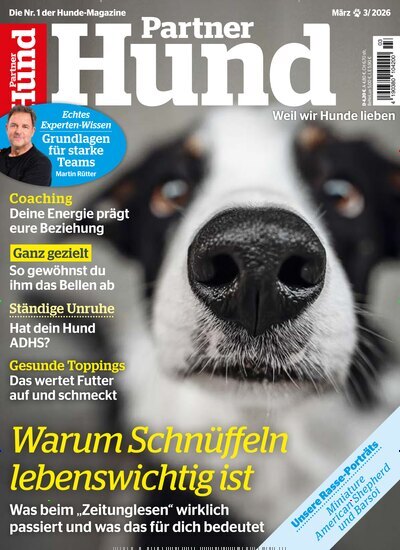 Titelbild der Ausgabe 3/2026 von Partner Hund. Diese Zeitschrift und viele weitere Elternzeitschriften und Tierzeitschriften als Abo oder epaper bei United Kiosk online kaufen.