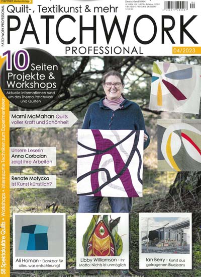 Titelbild der Ausgabe 4/2023 von Patchwork Professional. Diese Zeitschrift und viele weitere Modemagazine und DIY-Magazine als Abo oder epaper bei United Kiosk online kaufen.