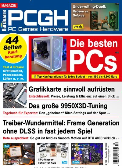 Titelbild der Ausgabe 10/2025 von PC Games Hardware Magazin. Diese Zeitschrift und viele weitere Computerzeitschriften, Tabletmagazine und Smartphonemagazine als Abo oder epaper bei United Kiosk online kaufen.