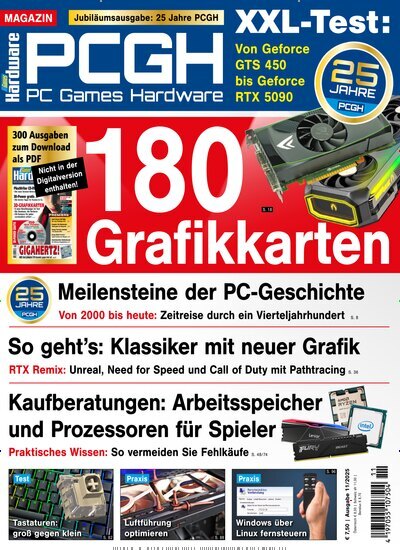 Titelbild der Ausgabe 11/2025 von PC Games Hardware Magazin. Diese Zeitschrift und viele weitere Computerzeitschriften, Tabletmagazine und Smartphonemagazine als Abo oder epaper bei United Kiosk online kaufen.