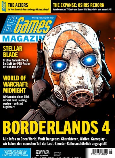 Titelbild der Ausgabe 8/2025 von PC Games Magazin. Diese Zeitschrift und viele weitere Computerzeitschriften, Tabletmagazine und Smartphonemagazine als Abo oder epaper bei United Kiosk online kaufen.