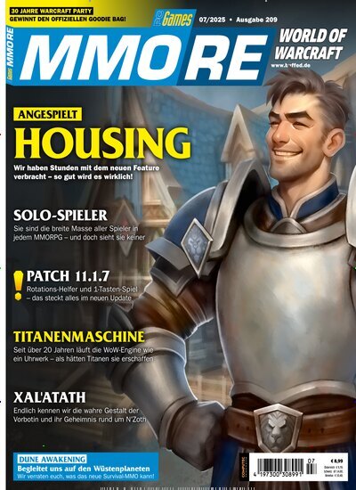 Titelbild der Ausgabe 7/2025 von PC Games MMORE. Diese Zeitschrift und viele weitere Computerzeitschriften, Tabletmagazine und Smartphonemagazine als Abo oder epaper bei United Kiosk online kaufen.