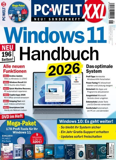 Titelbild der Ausgabe 1/2026 von PC Welt Sonderheft. Diese Zeitschrift und viele weitere Computerzeitschriften, Tabletmagazine und Smartphonemagazine als Abo oder epaper bei United Kiosk online kaufen.