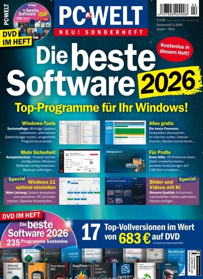 Titelbild der Ausgabe 2/2026 von PC Welt Sonderheft. Diese Zeitschrift und viele weitere Computerzeitschriften, Tabletmagazine und Smartphonemagazine als Abo oder epaper bei United Kiosk online kaufen.