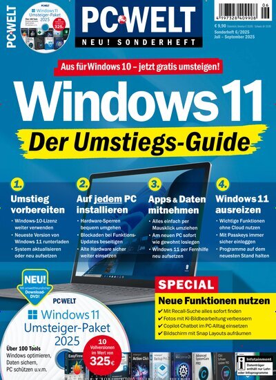 Titelbild der Ausgabe 6/2025 von PC Welt Sonderheft. Diese Zeitschrift und viele weitere Computerzeitschriften, Tabletmagazine und Smartphonemagazine als Abo oder epaper bei United Kiosk online kaufen.