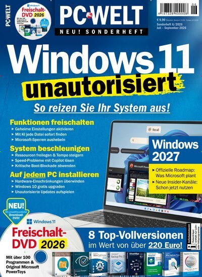 Titelbild der Ausgabe 6/2026 von PC Welt Sonderheft. Diese Zeitschrift und viele weitere Computerzeitschriften, Tabletmagazine und Smartphonemagazine als Abo oder epaper bei United Kiosk online kaufen.