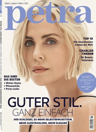 Titelbild der Ausgabe 1/2024 von petra. Diese Zeitschrift und viele weitere Frauenzeitschriften als Abo oder epaper bei United Kiosk online kaufen.