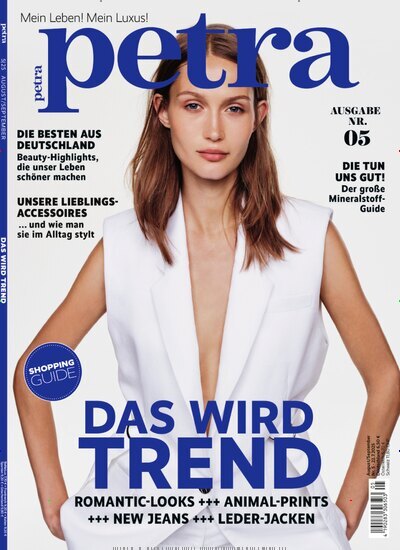 Titelbild der Ausgabe 5/2025 von petra. Diese Zeitschrift und viele weitere Frauenzeitschriften als Abo oder epaper bei United Kiosk online kaufen.