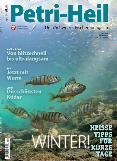 Titelbild der Ausgabe 12/2023 von Petri-Heil. Diese Zeitschrift und viele weitere Sportmagazine als Abo oder epaper bei United Kiosk online kaufen.