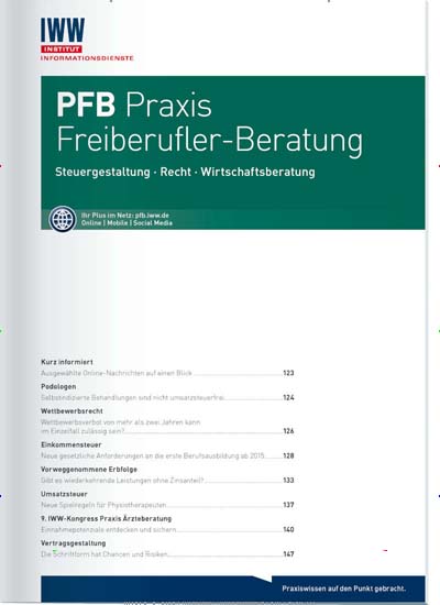 Titelbild der Ausgabe 4/2021 von PFB Praxis Freiberufler-Beratung. Diese Zeitschrift und viele weitere Businessmagazine als Abo oder epaper bei United Kiosk online kaufen.