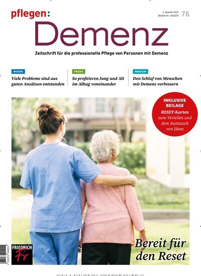 Titelbild der Ausgabe 76/2025 von pflegen Demenz. Diese Zeitschrift und viele weitere Pflegezeitschriften und medizinische Fachzeitschriften als Abo oder epaper bei United Kiosk online kaufen.