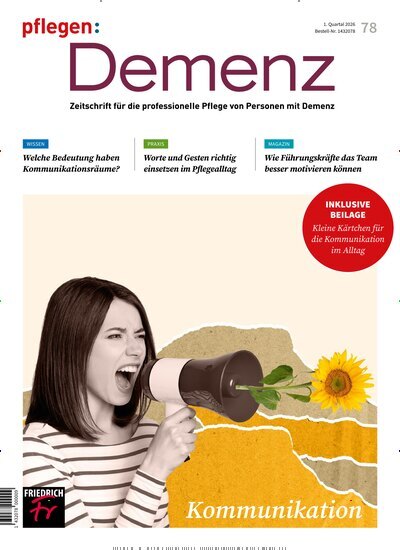 Titelbild der Ausgabe 78/2026 von pflegen Demenz. Diese Zeitschrift und viele weitere Pflegezeitschriften und medizinische Fachzeitschriften als Abo oder epaper bei United Kiosk online kaufen.
