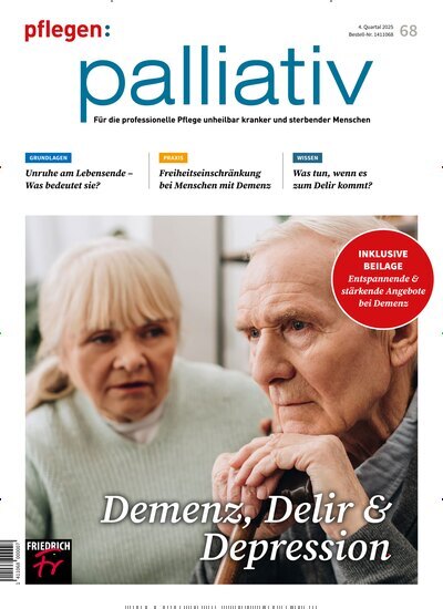 Titelbild der Ausgabe 68/2025 von pflegen palliativ. Diese Zeitschrift und viele weitere Pflegezeitschriften und medizinische Fachzeitschriften als Abo oder epaper bei United Kiosk online kaufen.