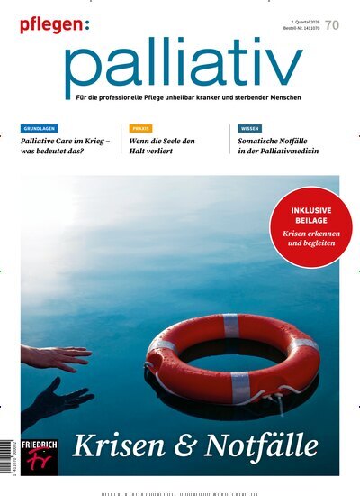 Titelbild der Ausgabe 70/2026 von pflegen palliativ. Diese Zeitschrift und viele weitere Pflegezeitschriften und medizinische Fachzeitschriften als Abo oder epaper bei United Kiosk online kaufen.
