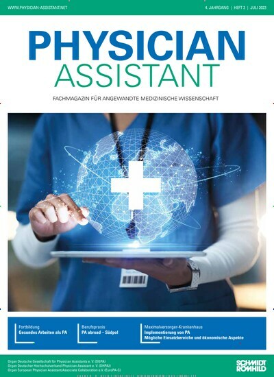 Titelbild der Ausgabe 2/2023 von Physican Assistant. Diese Zeitschrift und viele weitere Pflegezeitschriften und medizinische Fachzeitschriften als Abo oder epaper bei United Kiosk online kaufen.
