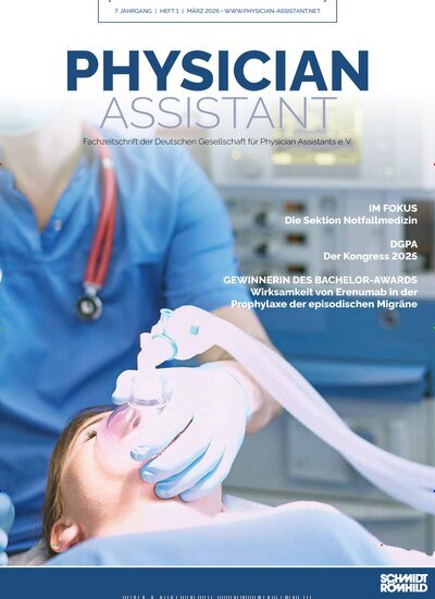 Titelbild der Ausgabe 1/2026 von Physician Assistant. Diese Zeitschrift und viele weitere Pflegezeitschriften und medizinische Fachzeitschriften als Abo oder epaper bei United Kiosk online kaufen.