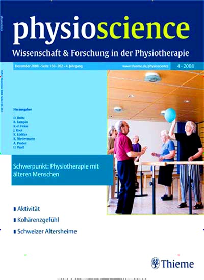 Titelbild der Ausgabe 4/2023 von physioscience. Diese Zeitschrift und viele weitere Pflegezeitschriften und medizinische Fachzeitschriften als Abo oder epaper bei United Kiosk online kaufen.
