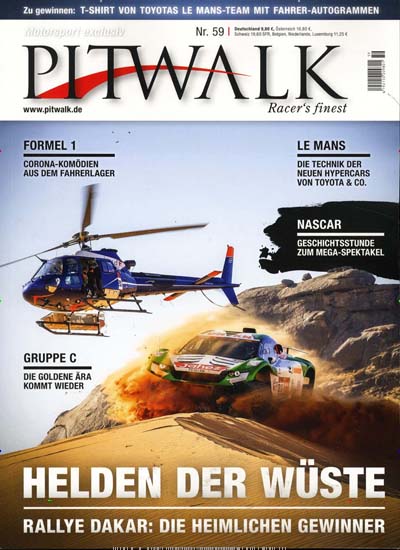 Titelbild der Ausgabe 59/2021 von Pitwalk. Diese Zeitschrift und viele weitere Automagazine und Motorradzeitschriften als Abo oder epaper bei United Kiosk online kaufen.