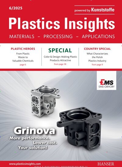 Titelbild der Ausgabe 6/2025 von Plastics Insights. Diese Zeitschrift und viele weitere Industriemagazine und Handwerkmagazine als Abo oder epaper bei United Kiosk online kaufen.