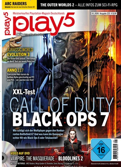 Titelbild der Ausgabe 1/2026 von Play5. Diese Zeitschrift und viele weitere Computerzeitschriften, Tabletmagazine und Smartphonemagazine als Abo oder epaper bei United Kiosk online kaufen.
