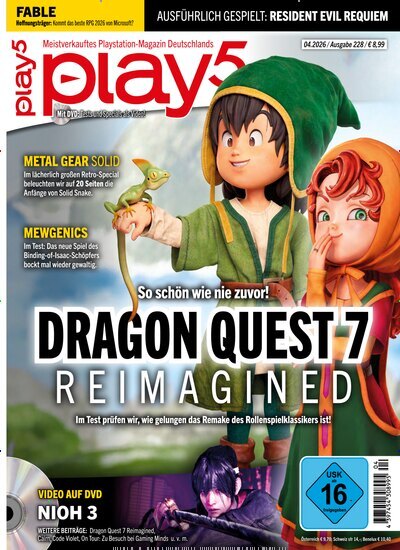 Titelbild der Ausgabe 4/2026 von Play5. Diese Zeitschrift und viele weitere Computerzeitschriften, Tabletmagazine und Smartphonemagazine als Abo oder epaper bei United Kiosk online kaufen.