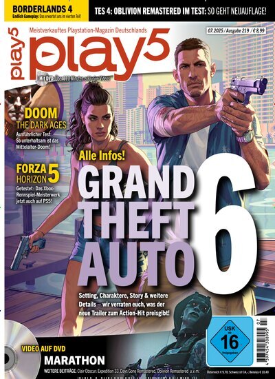 Titelbild der Ausgabe 7/2025 von Play5. Diese Zeitschrift und viele weitere Computerzeitschriften, Tabletmagazine und Smartphonemagazine als Abo oder epaper bei United Kiosk online kaufen.