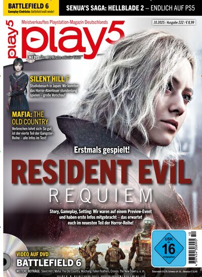 Titelbild der Ausgabe 10/2025 von Play5. Diese Zeitschrift und viele weitere Computerzeitschriften, Tabletmagazine und Smartphonemagazine als Abo oder epaper bei United Kiosk online kaufen.