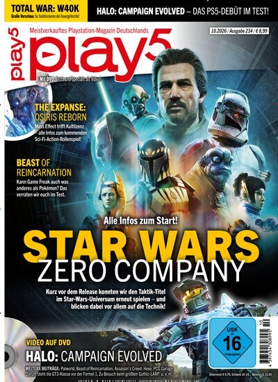 Titelbild der Ausgabe 10/2026 von Play5. Diese Zeitschrift und viele weitere Computerzeitschriften, Tabletmagazine und Smartphonemagazine als Abo oder epaper bei United Kiosk online kaufen.