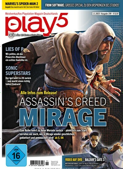 Titelbild der Ausgabe 11/2023 von Play5. Diese Zeitschrift und viele weitere Computerzeitschriften, Tabletmagazine und Smartphonemagazine als Abo oder epaper bei United Kiosk online kaufen.