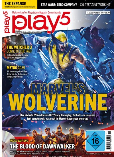 Titelbild der Ausgabe 11/2026 von Play5. Diese Zeitschrift und viele weitere Computerzeitschriften, Tabletmagazine und Smartphonemagazine als Abo oder epaper bei United Kiosk online kaufen.