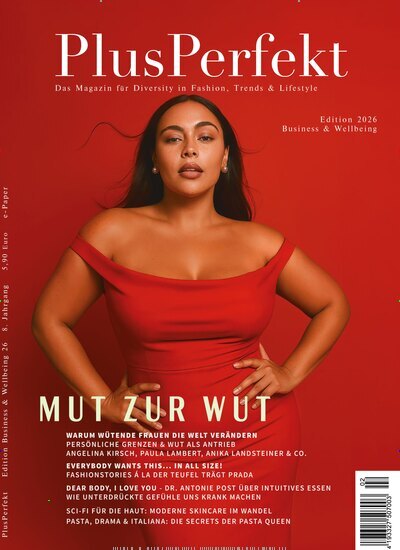 Titelbild der Ausgabe 1/2026 von PlusPerfekt Edition. Diese Zeitschrift und viele weitere Modemagazine und DIY-Magazine als Abo oder epaper bei United Kiosk online kaufen.