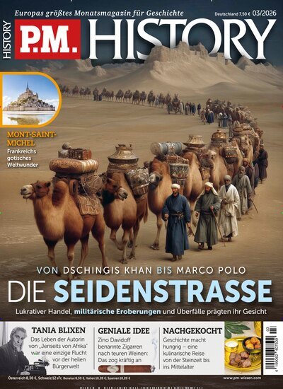 Titelbild der Ausgabe 3/2026 von PM History. Diese Zeitschrift und viele weitere Reisemagazine, Freizeitmagazine und Wissensmagazine als Abo oder epaper bei United Kiosk online kaufen.