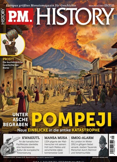 Titelbild der Ausgabe 9/2025 von PM History. Diese Zeitschrift und viele weitere Reisemagazine, Freizeitmagazine und Wissensmagazine als Abo oder epaper bei United Kiosk online kaufen.