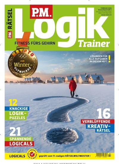 Titelbild der Ausgabe 2/2026 von PM Logik Trainer. Diese Zeitschrift und viele weitere Reisemagazine, Freizeitmagazine und Wissensmagazine als Abo oder epaper bei United Kiosk online kaufen.