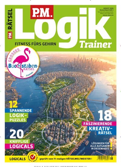 Titelbild der Ausgabe 8/2026 von PM Logik Trainer. Diese Zeitschrift und viele weitere Reisemagazine, Freizeitmagazine und Wissensmagazine als Abo oder epaper bei United Kiosk online kaufen.