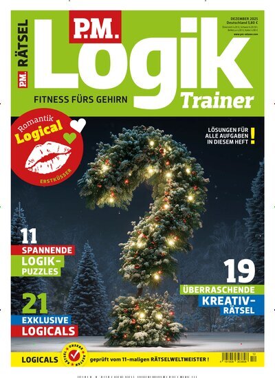 Titelbild der Ausgabe 12/2025 von PM Logik Trainer. Diese Zeitschrift und viele weitere Reisemagazine, Freizeitmagazine und Wissensmagazine als Abo oder epaper bei United Kiosk online kaufen.