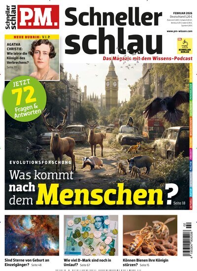 Titelbild der Ausgabe 2/2026 von PM Schneller schlau. Diese Zeitschrift und viele weitere Reisemagazine, Freizeitmagazine und Wissensmagazine als Abo oder epaper bei United Kiosk online kaufen.