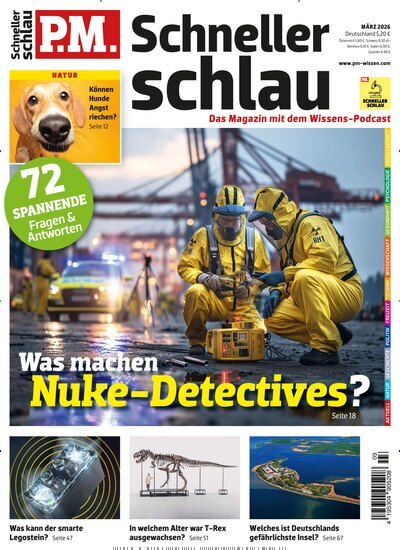 Titelbild der Ausgabe 3/2026 von PM Schneller schlau. Diese Zeitschrift und viele weitere Reisemagazine, Freizeitmagazine und Wissensmagazine als Abo oder epaper bei United Kiosk online kaufen.
