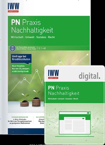 Titelbild der Ausgabe 1/2024 von PN Praxis Nachhaltigkeit. Diese Zeitschrift und viele weitere Businessmagazine als Abo oder epaper bei United Kiosk online kaufen.